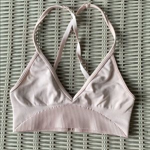 Ballet pink Lululemon sports bra